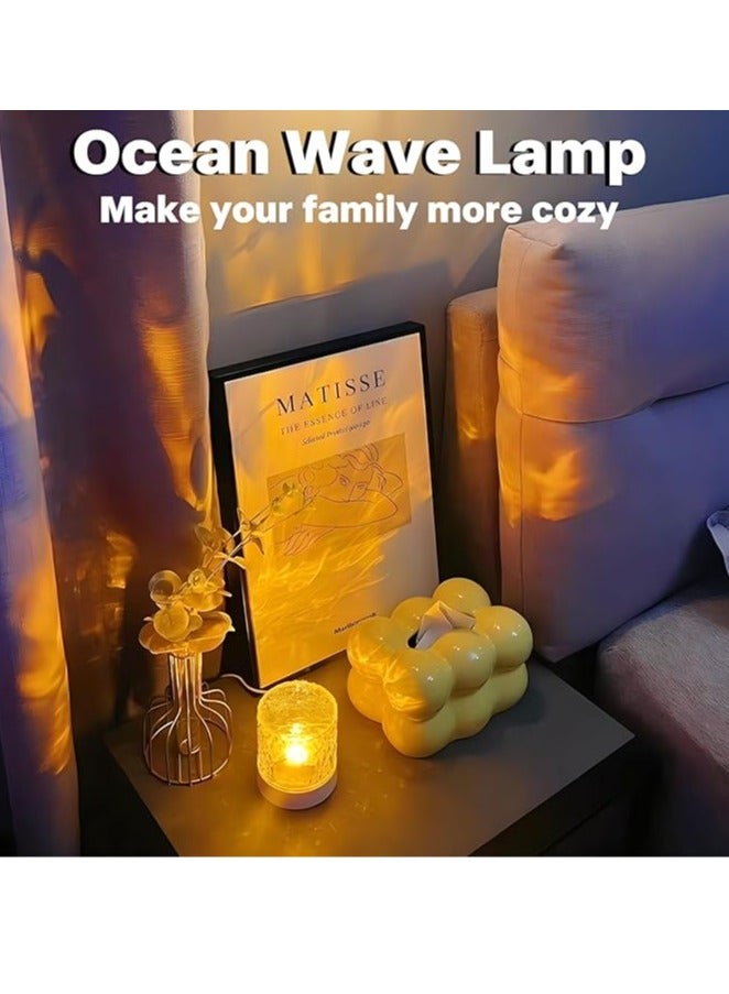 عربست جهاز عرض موجات المحيط، 16 لونًا متغيرًا من ضوء الليل، مصباح ماء بارد، جهاز عرض أضواء الشفق الشمالي مع جهاز تحكم عن بعد، مصابيح ليد لغرفة النوم وغرفة الألعاب وبار المطعم وديكور الحفلات - Image 3