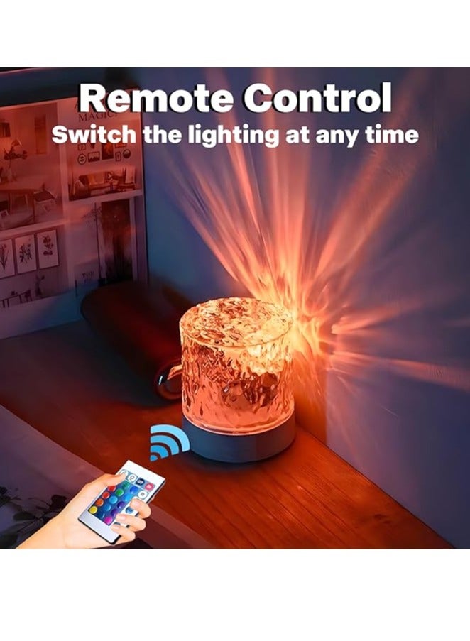 عربست جهاز عرض موجات المحيط، 16 لونًا متغيرًا من ضوء الليل، مصباح ماء بارد، جهاز عرض أضواء الشفق الشمالي مع جهاز تحكم عن بعد، مصابيح ليد لغرفة النوم وغرفة الألعاب وبار المطعم وديكور الحفلات - Image 4