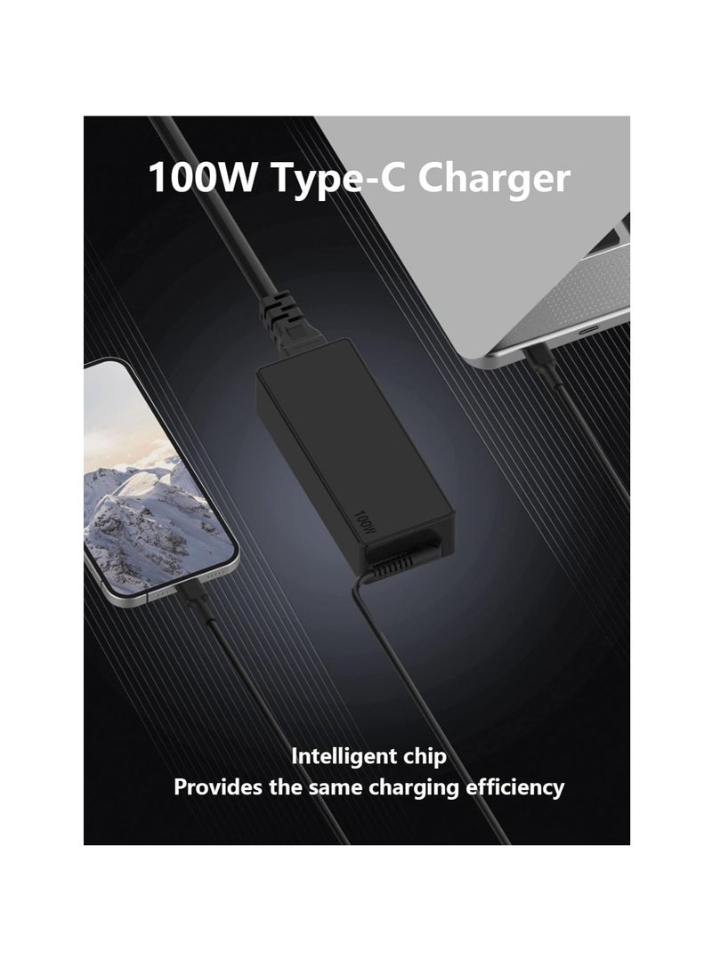 Terabyte - Universal Laptop Charger PD 100W 90W USB C Power Adapter, Type C Power Supply Cord for MacBook Lenovo Dell HP Gateway Asus Acer Samsung LG Sony Monitor TV and More Type C Devices C0077 - Image 1