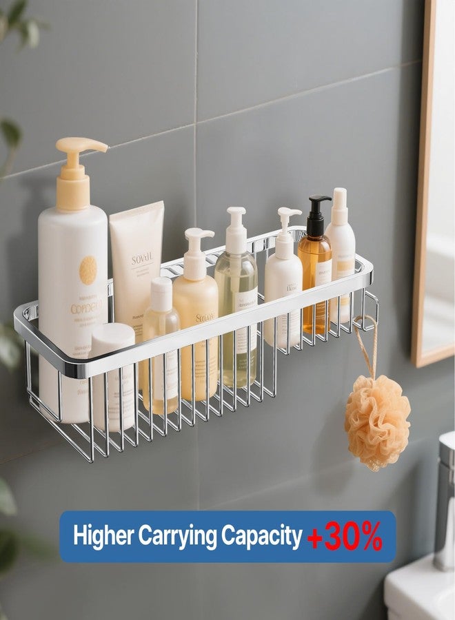 TENOVEL Wire Basket Wall Mount,Corner Shower Caddy 304 Stainless Steel,Bathroom Shower Organizer Soap Caddy,Polished Finish，Long Basket - Image 3