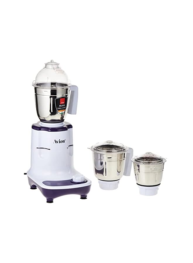 Avion 600W 3-in-1 Mixer Grinder(AMG614ND) – Multifunctional Grinder with Stainless Steel Jars & Blades – 3 Speed– 2 Year Warranty - Image 2