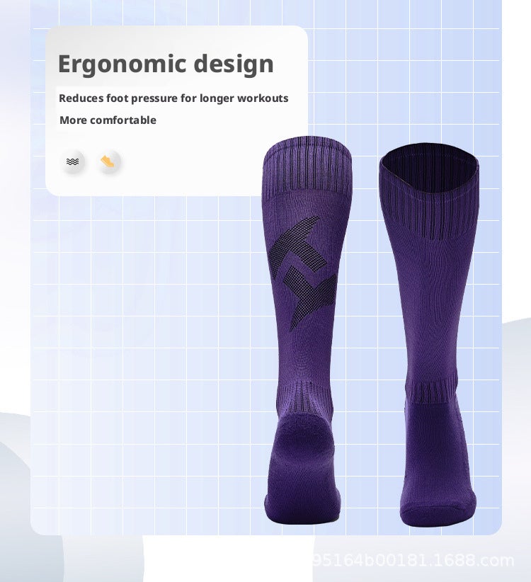 10 Pairs Knee-High Thick Cushioned Sport Socks for Men & Women, Breathable Moisture-Wicking Multipack Socks - Image 2