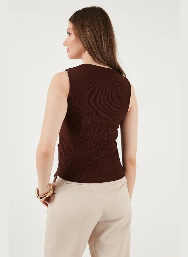 Lela  Lela Fittili Regular Fit V-Neck Buttoned Vest Women's VEST 5866559 for Women | Best Price UAE