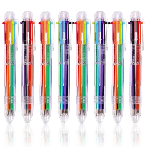 JPSOR 28 Pack Multicolor Pen, 0.5mm 6-in-1 Multicolor Ballpoint Pens, 6 Colors Retractable Ballpoint Pens for Office School Supplies Students Gift - Image 1