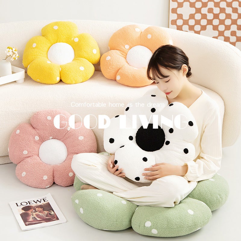 Nordic Ins Shaped Pillow Solid Color Living Room Bedroom Cute Flower Donut Pillow Plush Sofa Cushion - Image 5