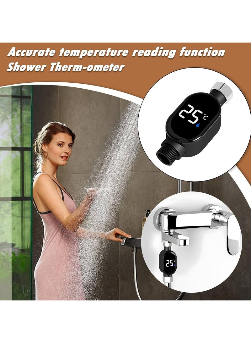 CMGTYYD LED Faucet thermometer that displays temperature - Shower Head External LED Display Water Temperature Display Accessories Water Thermometer For Accurate Temperature Measurement During Bath Time, Ideal for testing bath water temperature for children - Image 3