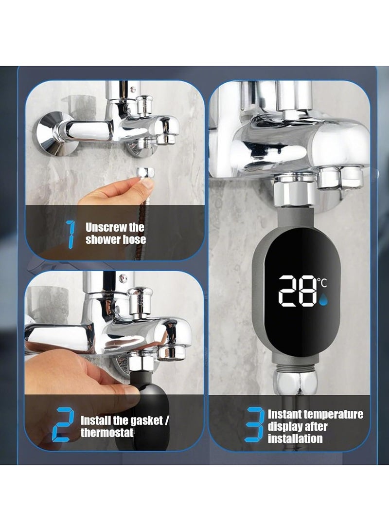 CMGTYYD LED Faucet thermometer that displays temperature - Shower Head External LED Display Water Temperature Display Accessories Water Thermometer For Accurate Temperature Measurement During Bath Time, Ideal for testing bath water temperature for children - Image 4