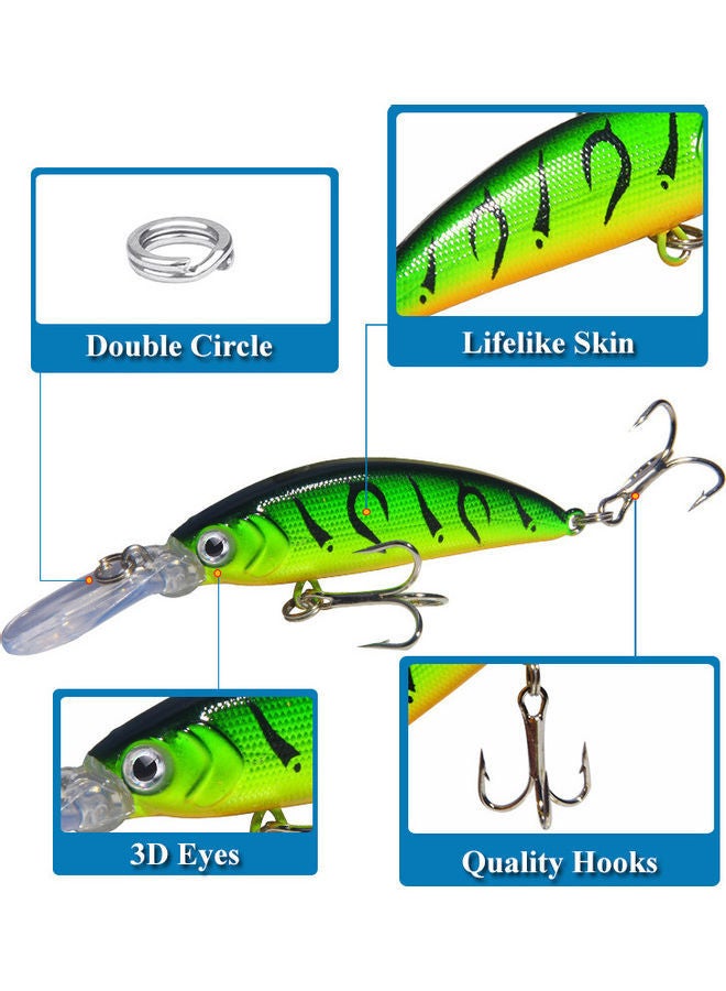 NIBEMINENT Submerged Warped Mouth Bass Bait Fishing Lure 7cm - Image 4