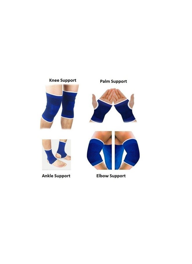 Dealsure - Dealsure Crotomak Ankle, Elbow, Palm, Knee Support Braces For Surgical And Sports Activity Like Hockey, Bike, Crossfit And Provides Relief. (Neoprene, Ankle Elbow Palm Knee Combo), Free Size - Image 1