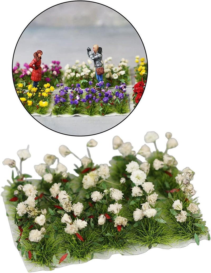 كلاراكو مجموعة زهور مصغرة واقعية يمكنك صنعها بنفسك، نموذج سكة حديد، حديقة خيالية، منظر طبيعي مصغر، عشب، مواد بناء، ديكور، ديوراما، غاردينيا - Image 4