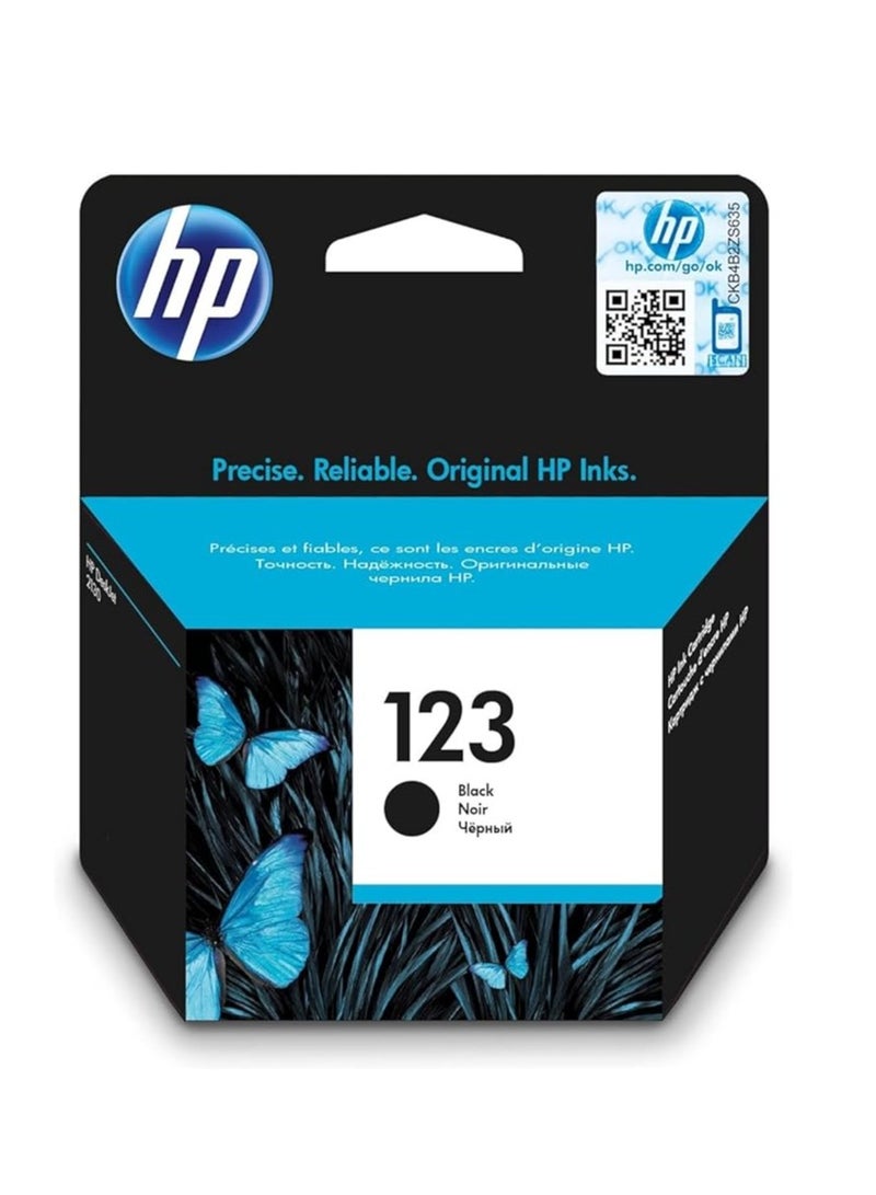 123 Original ink Advantage Cartridge - F6V17AE 123 Black  - Image 1