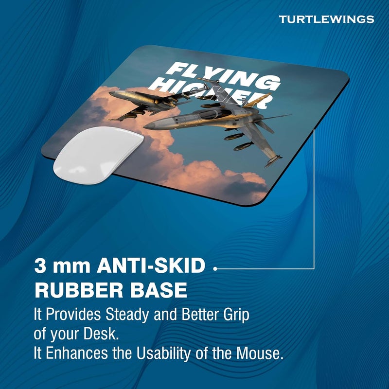 TURTLEWINGS | Mousepad | Inspirational Quote Mousepad – 22x18 cm, 3mm Thick | Abstract Design Non-Slip Rubber Base | Office, Study & Gaming Use | Premium Smooth Surface 222 (6) - Image 2