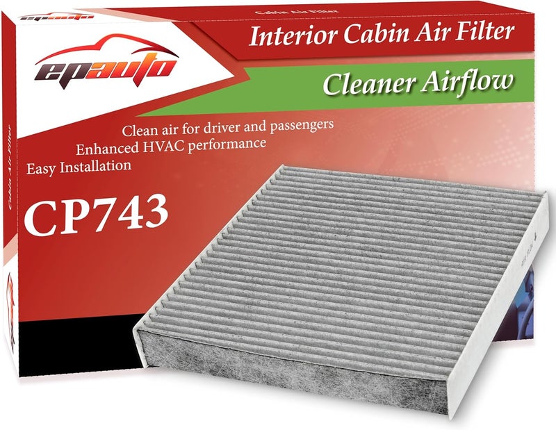 EPAuto CP743 (CF10743) Cabin Air Filter, Replacement for Infiniti Q50, Q45, Q60, QX80, EX35, FX35, G37, Nissan GT-R, Armada, Titan, Chrysler Town Country, Dodge Grand Caravan, VW Routan Fits 2002-2025 - Image 1