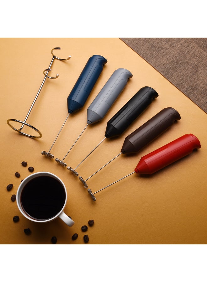 Creative Mini Smart Electric Milk Frother Coffee Frother Kitchen Utensils Handheld Egg Beater Daily Use Durable-Color:E  Black/ABS Plastic Material/electric Milk Frother + Charging Base Bracket + Wall Mount + TypeC Charging Line  - Image 5