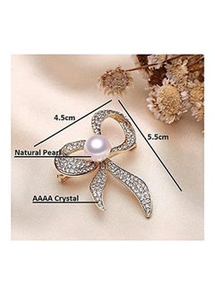 Generic Pearl &amp; Crystal Brooch , 2725619449788  - Image 3