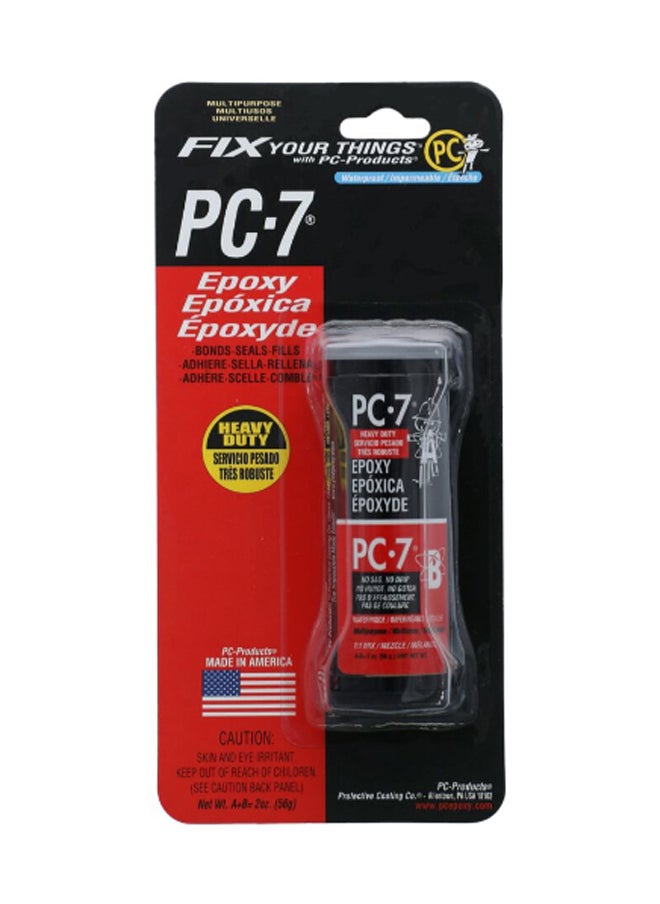 PC Products PC-7 Heavy Duty Waterproof Epoxy Paste Dark Grey 2 oz 027776 