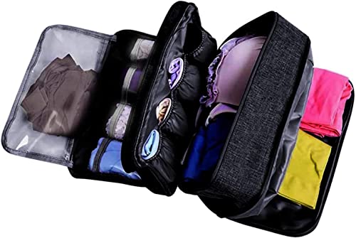 Aibearty Portable Waterproof Underwear Storage Bag Travel Bra Organizer Lingerie Socks Toiletry Bag Layer Cosmetic Pouch for Women Men - Image 1