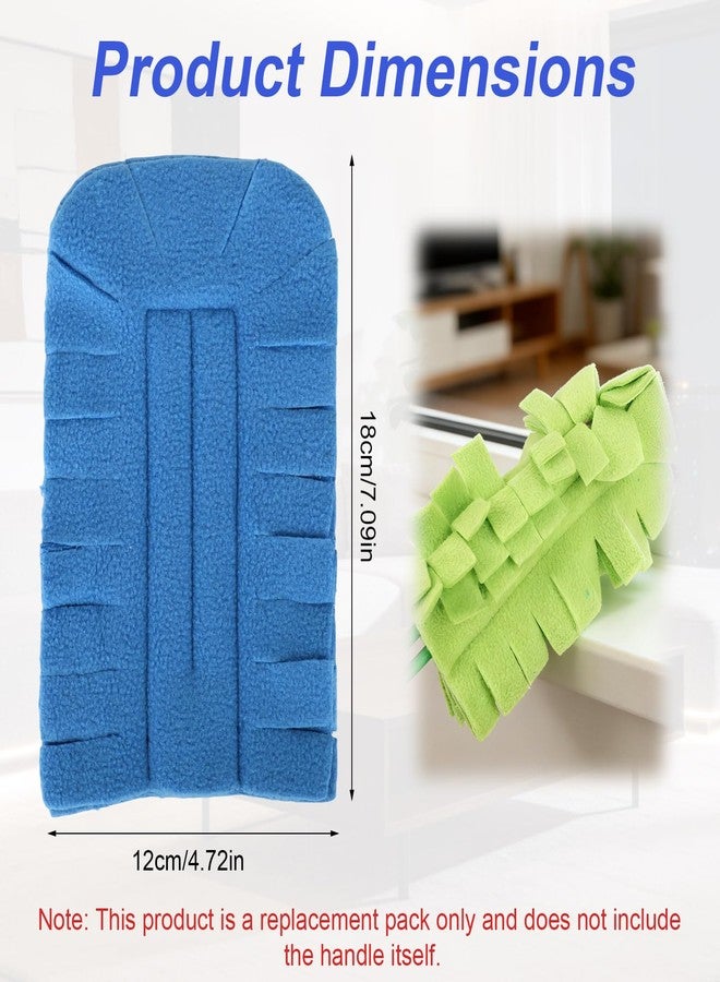 Penitue 4pcs Reusable Duster Refills, 4 Color 360° Washable Heavy Duty Fleece Dusting Pads Cleaning Pads Replacement Accessories for Ceiling Fan Window Blinds Kitchen Car Interior (Handle Not Included - Image 2
