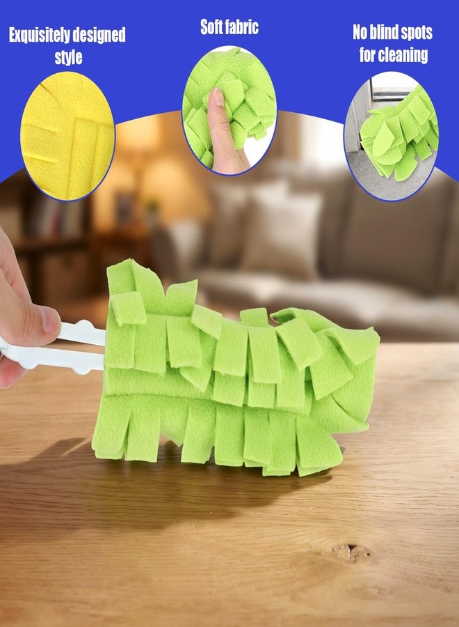 Penitue 4pcs Reusable Duster Refills, 4 Color 360° Washable Heavy Duty Fleece Dusting Pads Cleaning Pads Replacement Accessories for Ceiling Fan Window Blinds Kitchen Car Interior (Handle Not Included - Image 4