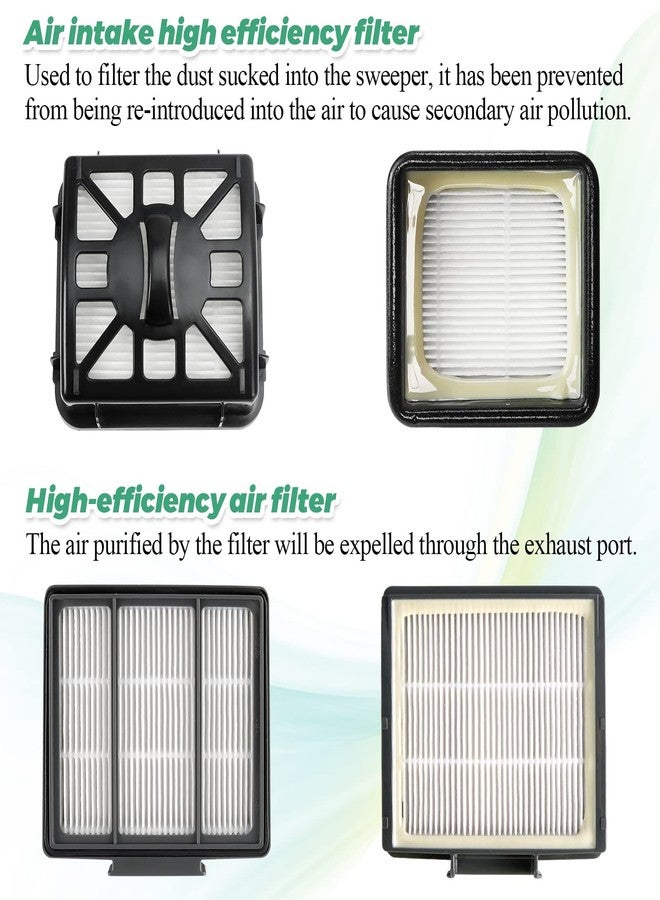 Techecook Accessories for Shark IQ Vacuum Replacement for Shark Robot R101AE (RV1001AE), R101 (RV1001) - 4 Hepa Filters, 6 Side Brushes, 2 Filter, 4 Base Pre-Motor Foam & Felt Filters Kit,1 Cleaning Brush - Image 2