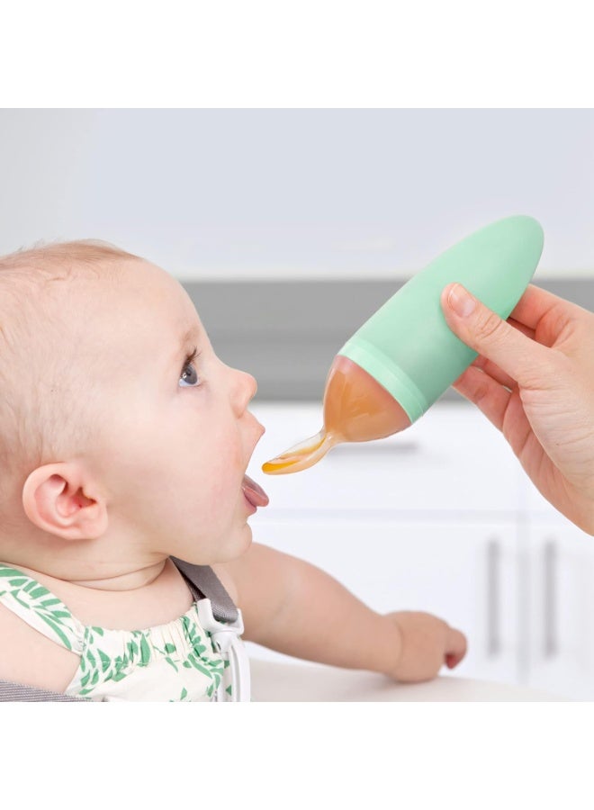 Boon SQUIRT Silicone Baby Food Dispensing Spoon, Mint - Image 3