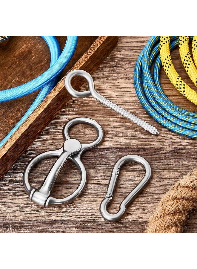 Dunzy 2 Sets Horse Tie Ring, Horse Tack and Supplies Horse Training Equipment Safe Horse Accessories with Eye Bolt, Tie Rings (Silver) - Image 5