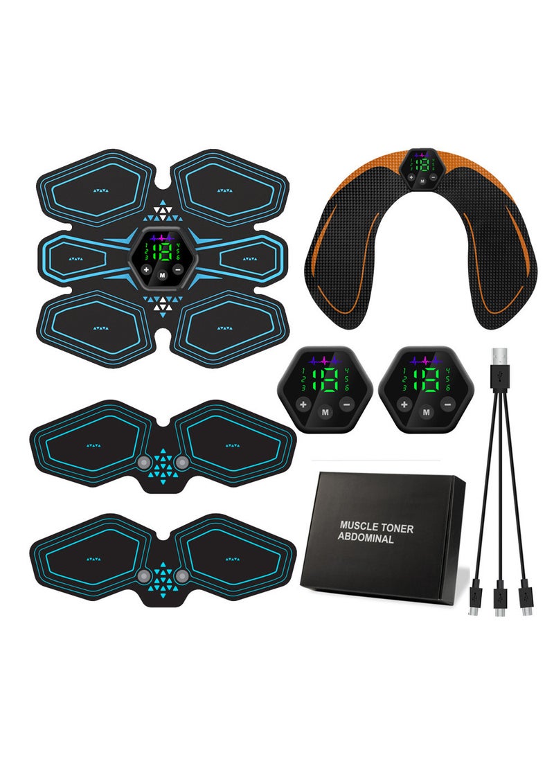 New EMS Abdominal Trainer Smart Fitness Device suit blue
