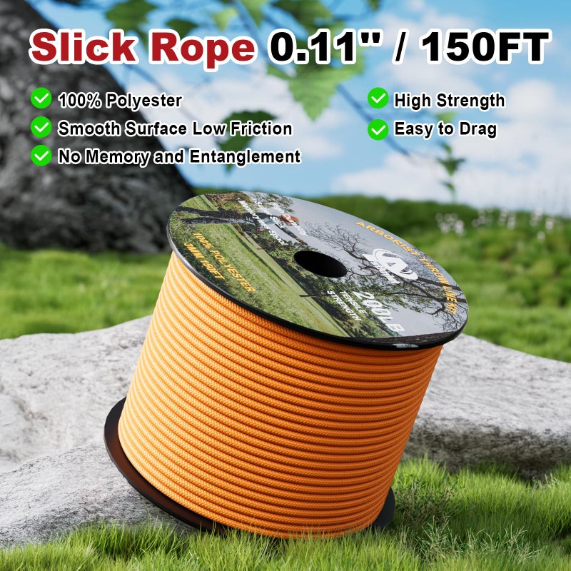 Aystkniet Arborist Throw Line Kit with Slick Rope & 16oz Throw Weight & Reflective Storage Bag, Polyester Throw Line and Reinforced Arborist Throw Ball Kit for High Limbs Trimming Cutting - Image 3