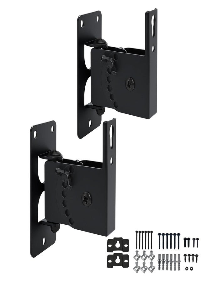 Howonder Speaker Wall Mount,Swivel & Tilt,All Metal Mount For Small Speakers，Hold Up To 30Lbs，Hd-618 (2Packs,Black) - Image 1