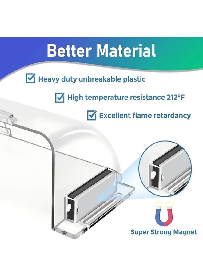 2 Pack Magnetic Adjustable Heating Air Vent Deflector Covers Clear 9 15 Inch - Image 5