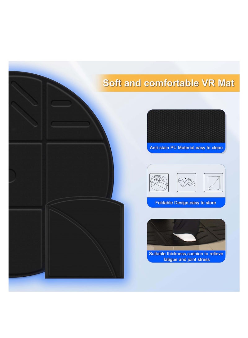 Foldable VR Round Mat, Anti-slip and Comfortable Floor Mat, Helps Determine Direction and Position and Prevents Players from Hitting and Breaking Objects in Surroundings, Game Accessories - Image 5