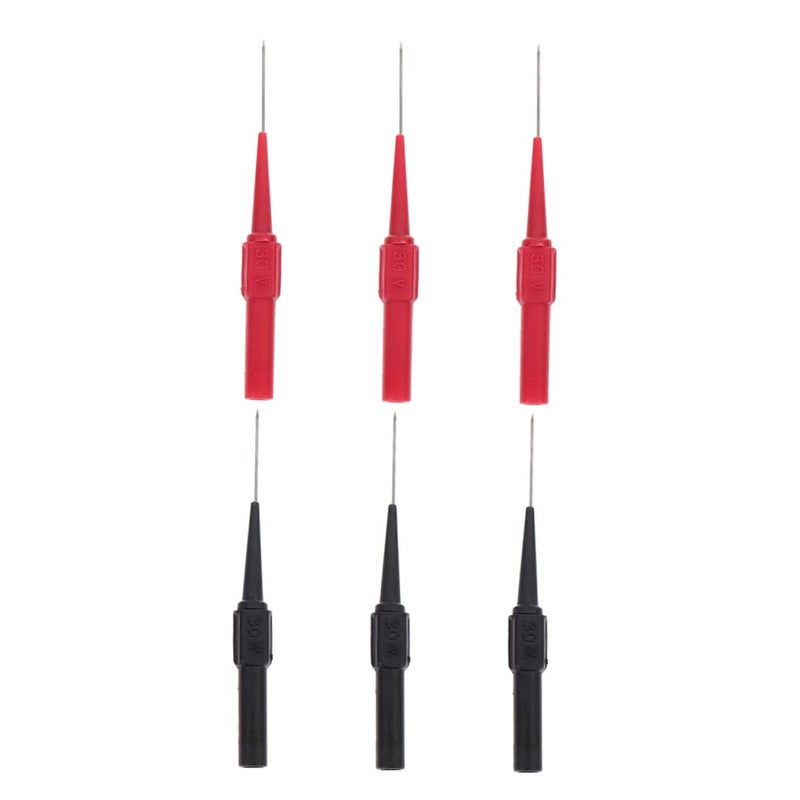 6 Pcs Multimeter Test Lead Kit with Banana Plugs and Safety Probes Easy to Install - Image 2