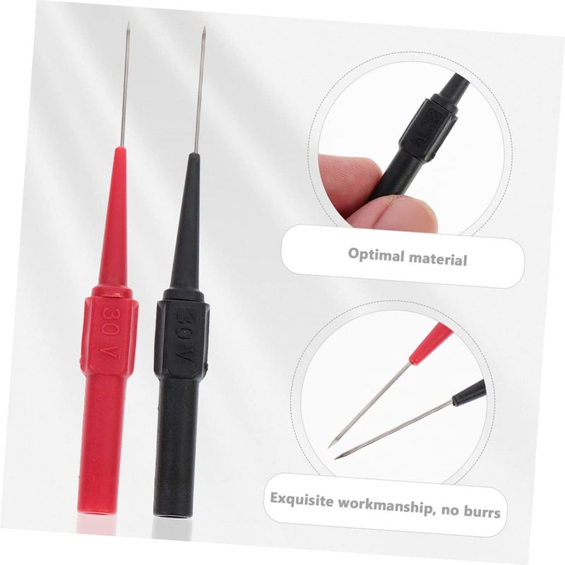 6 Pcs Multimeter Test Lead Kit with Banana Plugs and Safety Probes Easy to Install - Image 4