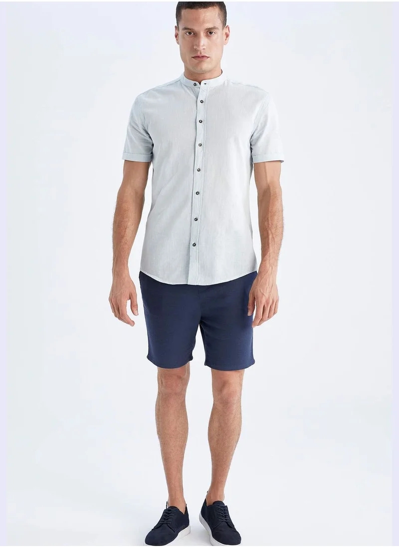 DeFacto Modern Fit Judge Collar Short Sleeve Shirt