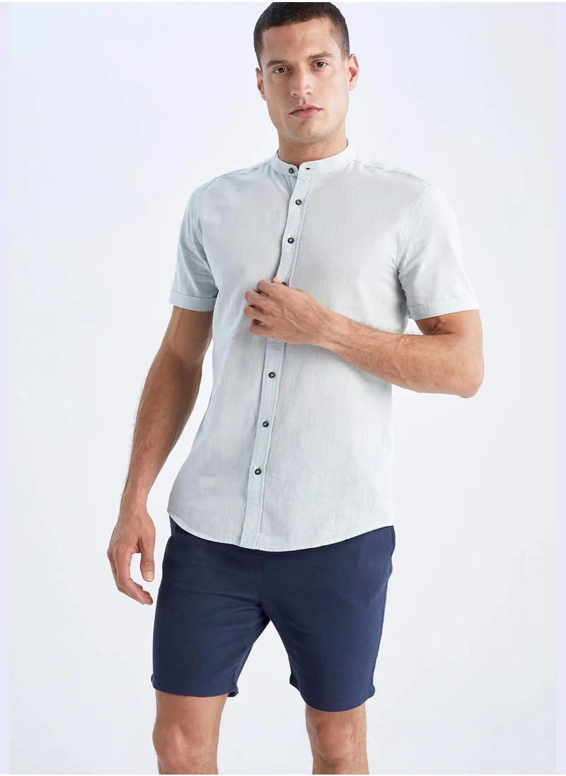 DeFacto Modern Fit Judge Collar Short Sleeve Shirt