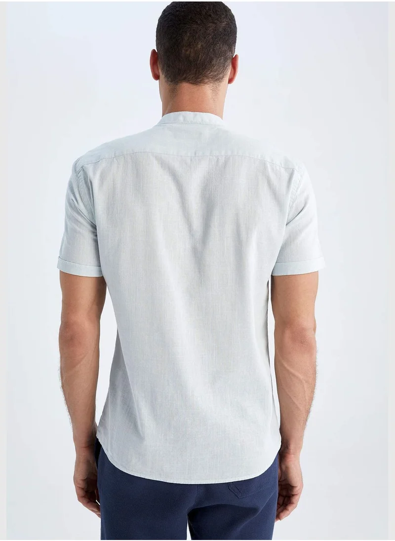 DeFacto Modern Fit Judge Collar Short Sleeve Shirt
