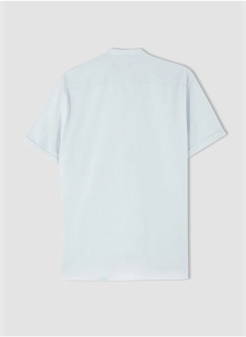 DeFacto Modern Fit Judge Collar Short Sleeve Shirt
