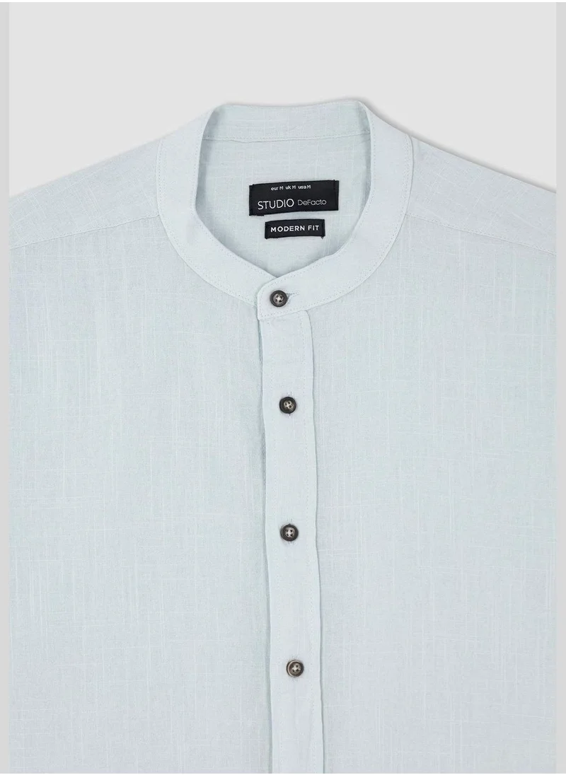 DeFacto Modern Fit Judge Collar Short Sleeve Shirt