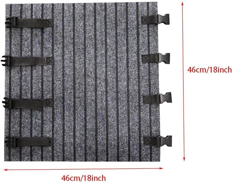 Non Slip RV Step Rug Adjustable Buckle Straps Double Layer Backing Pad - Image 5
