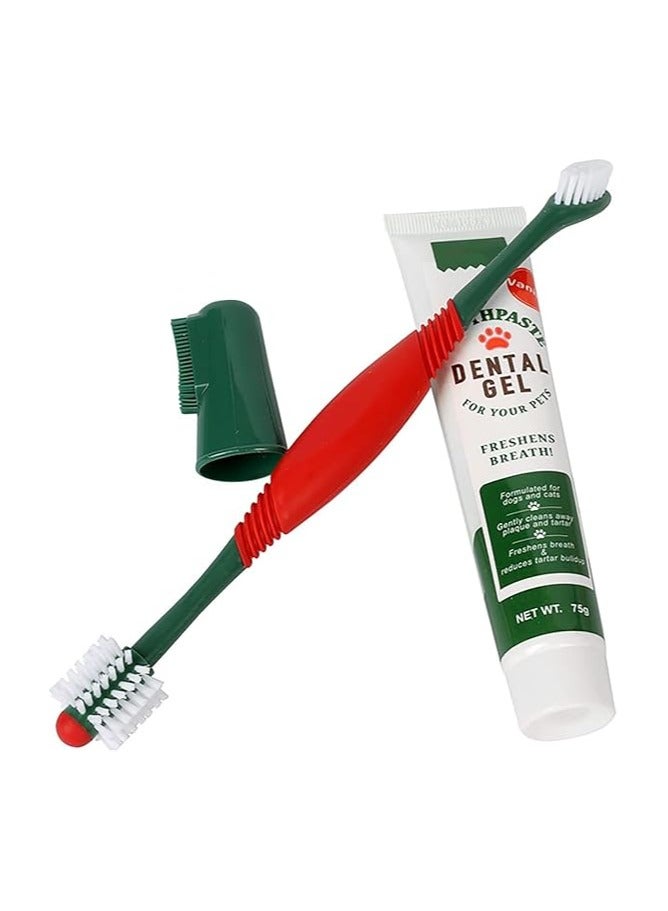 Histotree Pet Dog Tooth Brushing Kit - Dog Finger Toothbrush, 360° Toothbrush & Beef Flavor Toothpaste for Dogs Puppy Cats Teeth Oral Cleaning, Fresh Breath, Reduces Plaque & Tartar Buildup Dental Care Kit - Image 3