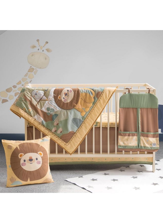 Robotime ROBOTIME Bedding Set for Baby, 5-Piece Baby Bedding Set for Boys Girls, Standard Size Soft Baby Bedding Set, Jungle Animals Style  - Image 2