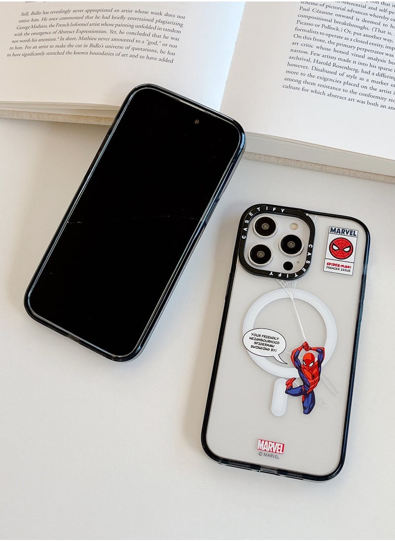 Casetify Apple iPhone 15 Pro Max Case,Jumping Spider-Man Magnetic Adsorption Phone Case - Semi transparent  - Image 3