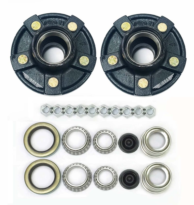 LIBRA Set of 2 Trailer Idler Hub Kits 5 on 5 for 3500 lbs Axle 22018K