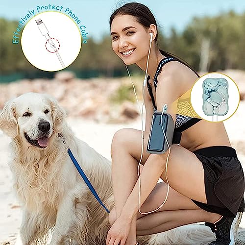 VNJ ACCESSORIES Protective Charger Case for iPhone 18W 20W iPhone 16 15 14 13 12 11 Pro Max Charging Cable Charger Protective Cover Data Cable Protective Sleeve-Green Marble - Image 5