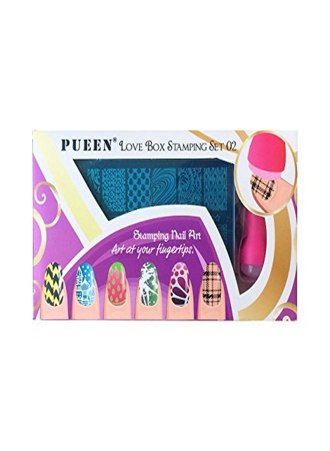 PUEEN Nail Art Stamping Love Box Ii 024 Lover Collection Plates 125X65Mm Unique Nailart Polish Stamping Manicure Image Plate Accessories Kit Bh000665 - Image 2