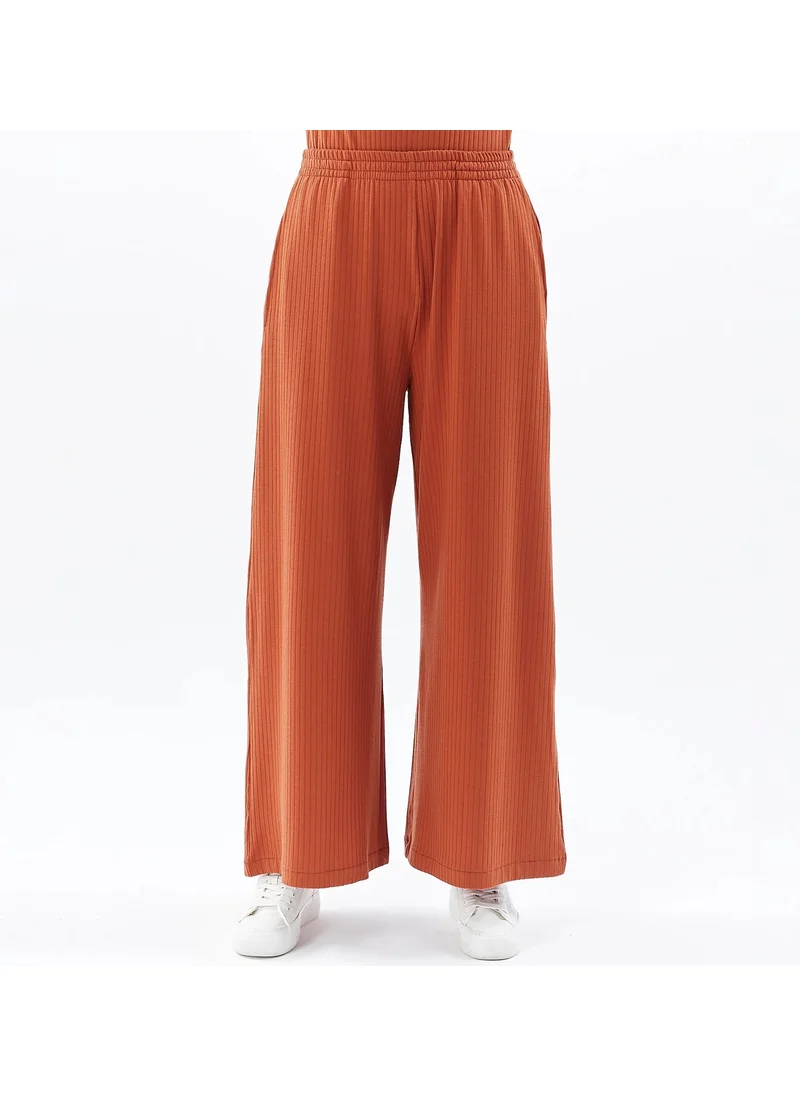 Defy'S Women's Oversize Wide Leg Trousers Cinnamon