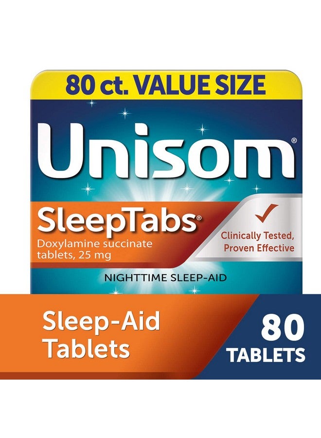 Unisom Sleeptabs, Nighttime Sleep-Aid, Doxylamine Succinate, 80 Tablets - Image 1