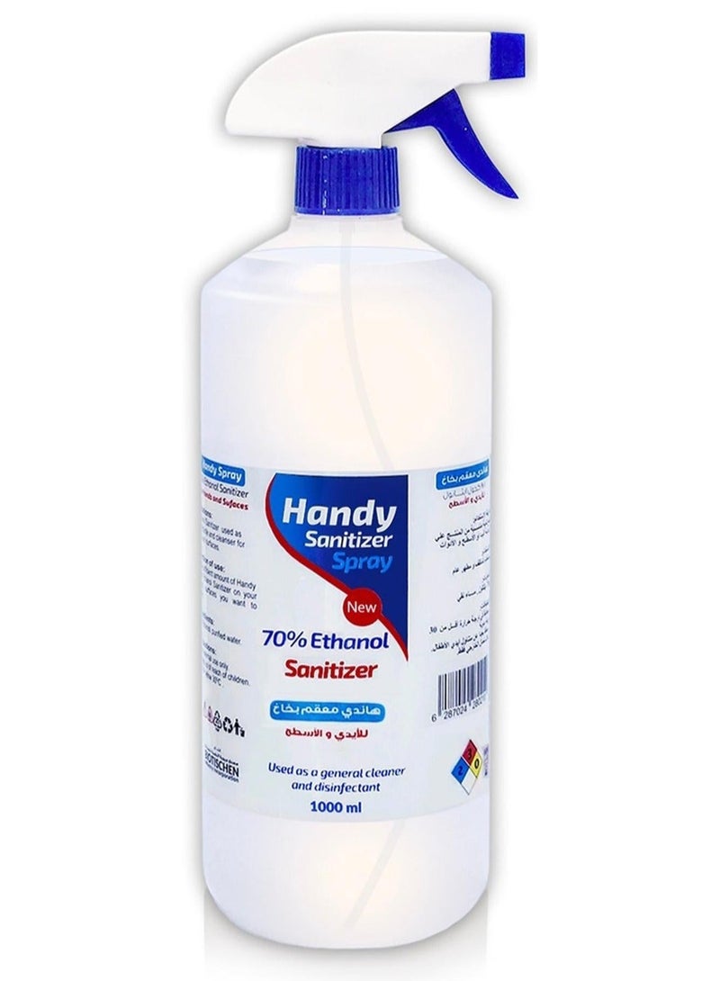 Handy Sanitizer Spray 1000ML with 70% Ethanol, Disinfectant and General Cleaner - Image 1