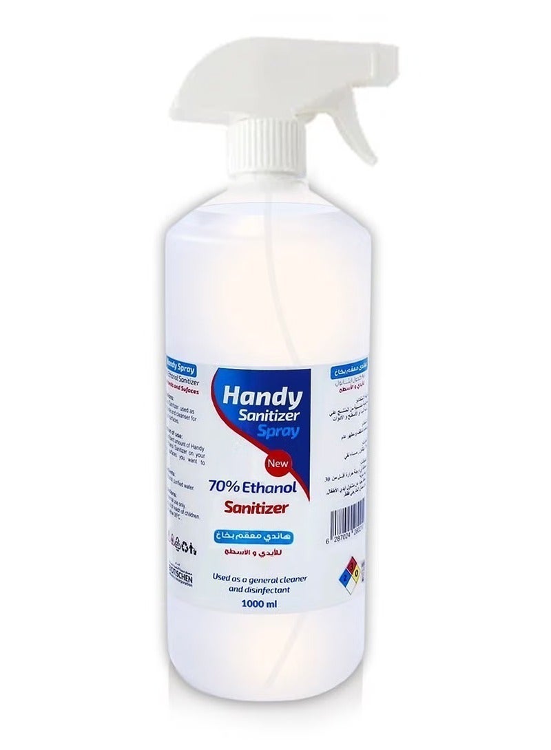 Handy Spray Sanitizer 1000ML with 70% Alcohol, Disinfectant and General Cleaner - Image 3