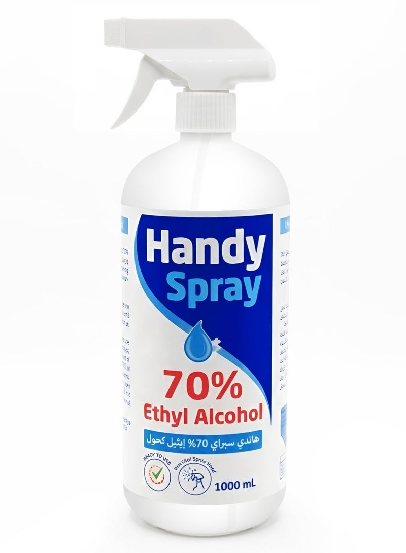 Handy Spray Sanitizer 1000ML with 70% Alcohol, Disinfectant and General Cleaner - Image 1